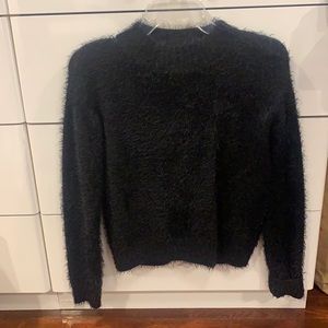 Forever21 black fuzzy sweater
